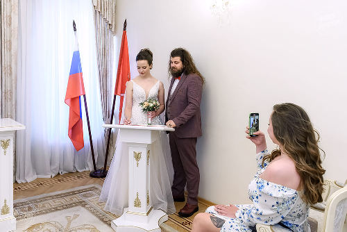 Зал торжественных регистраций в ЗАГС Центрального района. Свадебный фотограф в Санкт-Петербурге Алексей Вертолетов.